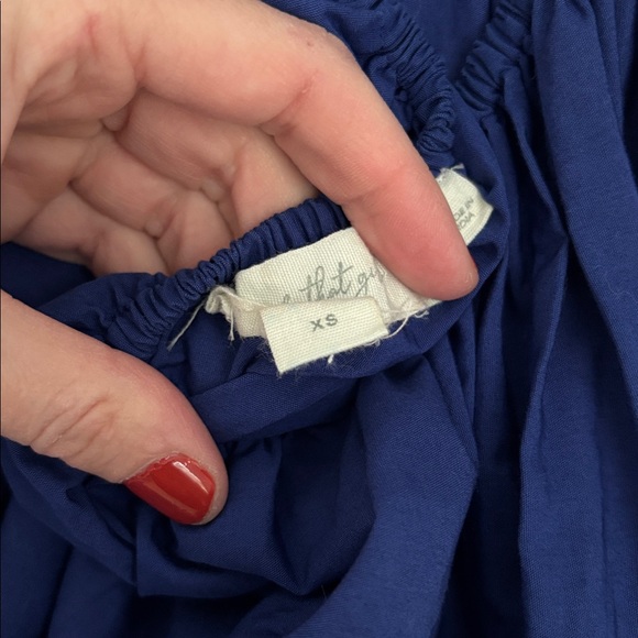 :Price Firm: Anthropologie Forever That Girl Scalloped Mini Dress in Blue - Picture 8 of 10